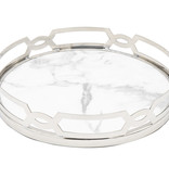 White Silver Marble Design Tray