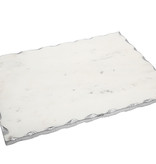 White Marble Board with Silver Edge 16x 12