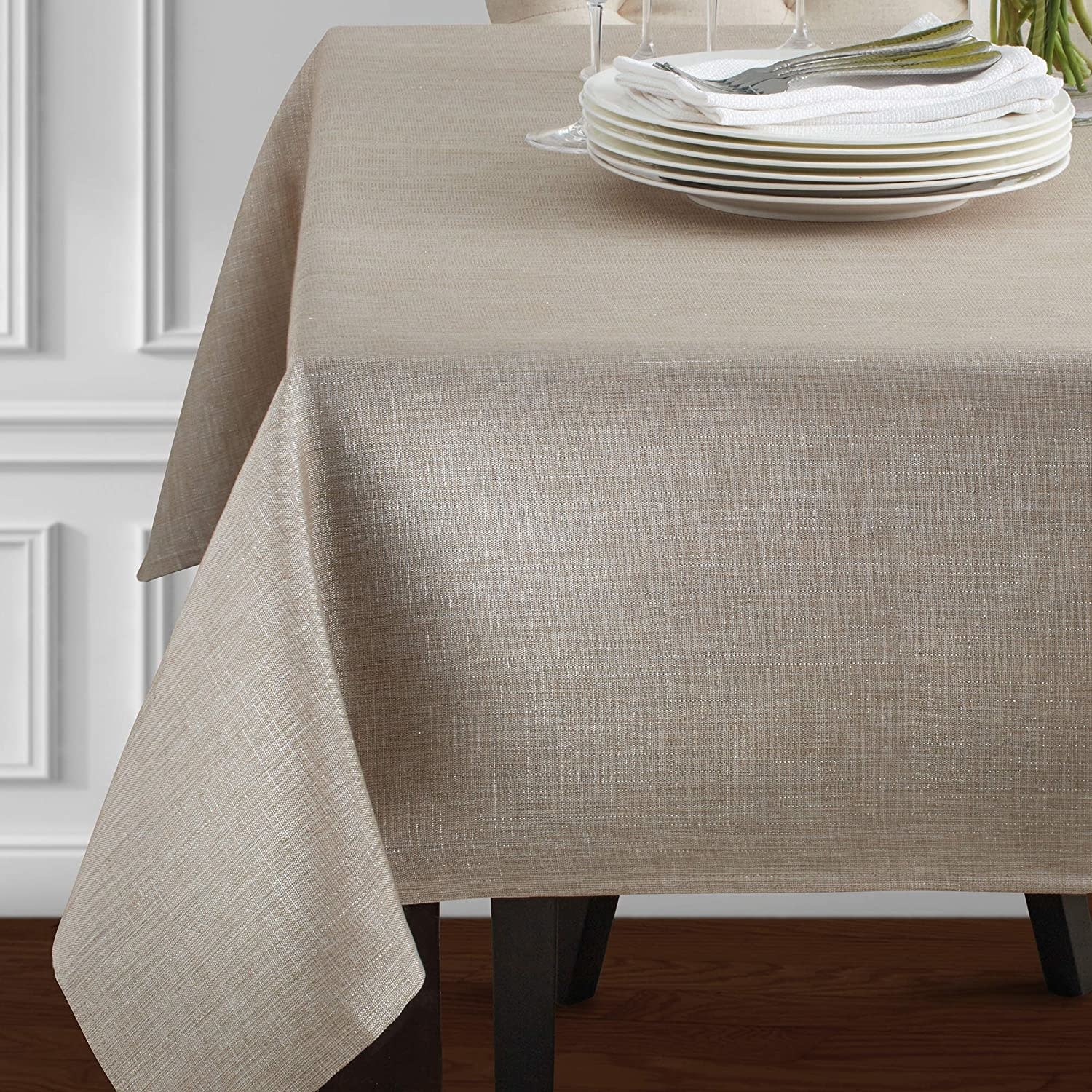 Eclipse Metallic Taupe Tablecloth 60 x 120