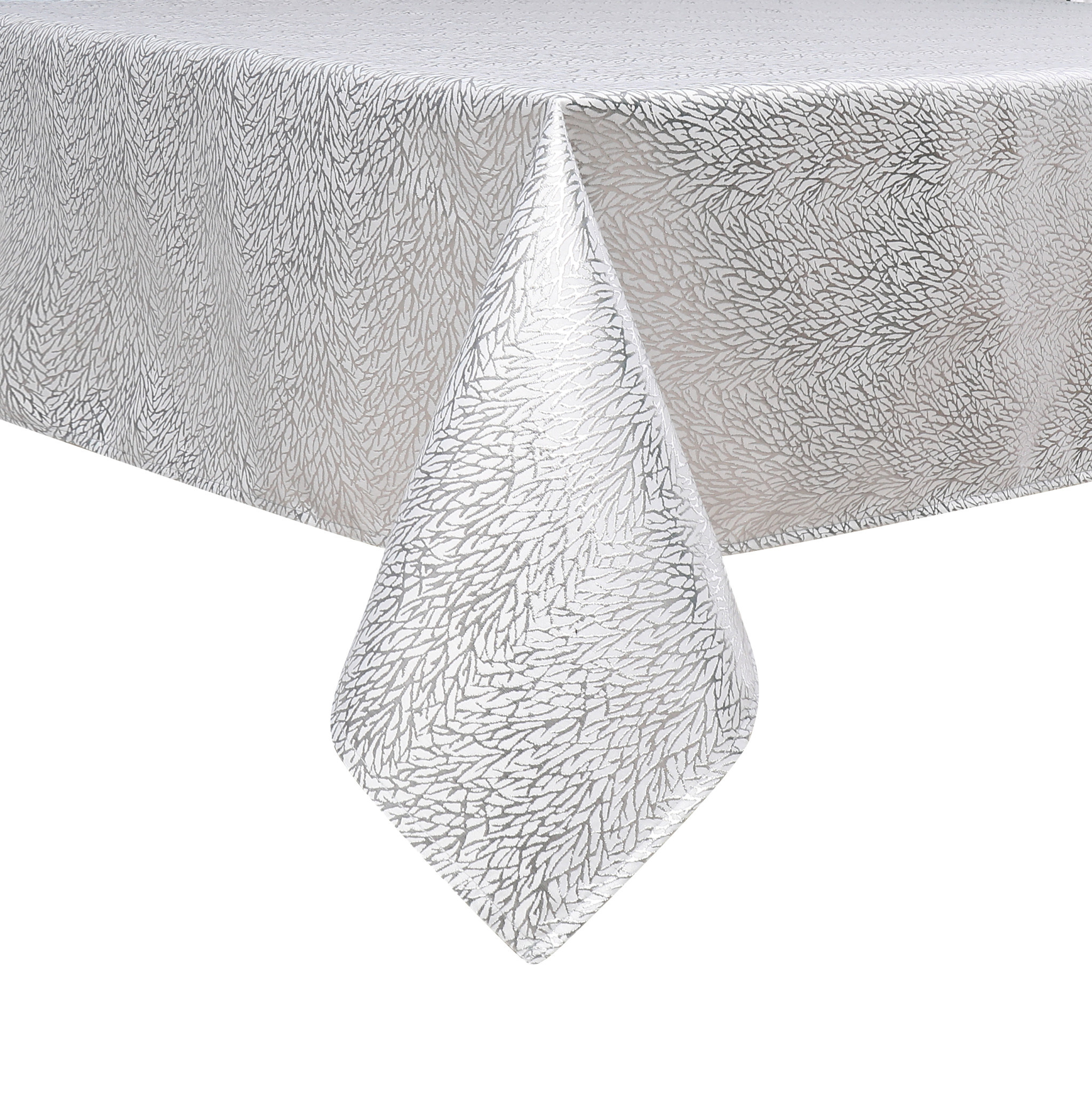 TC1341- 70 x 120 Jacquard Silver Frost Tablecloth