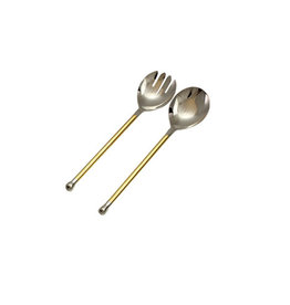 Pateesh Non Hammered Gold Accent Serving Spoons