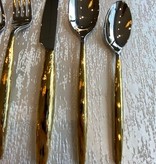 Fontly Accent Gold Handle 20 pc Flatware Set