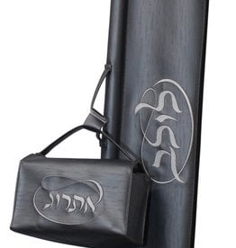 Dark Grey Lulav Bag With Silver Lettering