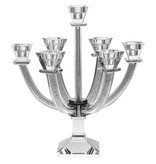 7 Branch Crystal Candelabra with Stones