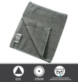 2 Dark Gray Towels with Silver Letter O