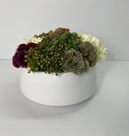 Floral Arrangement in Small White Round Bowl GPW