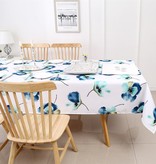 TC1501 70x144 Blue Floral Tablecloth