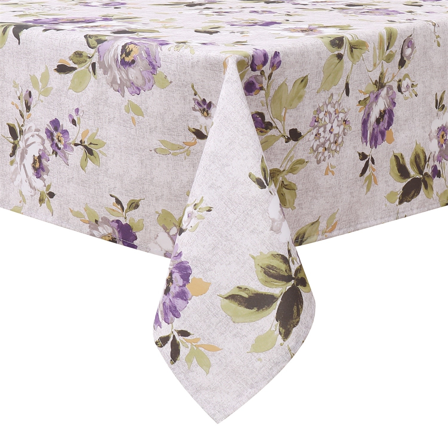 TC1502 70x108 Purple Floral Tablecloth