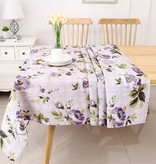 TC1502 70x108 Purple Floral Tablecloth