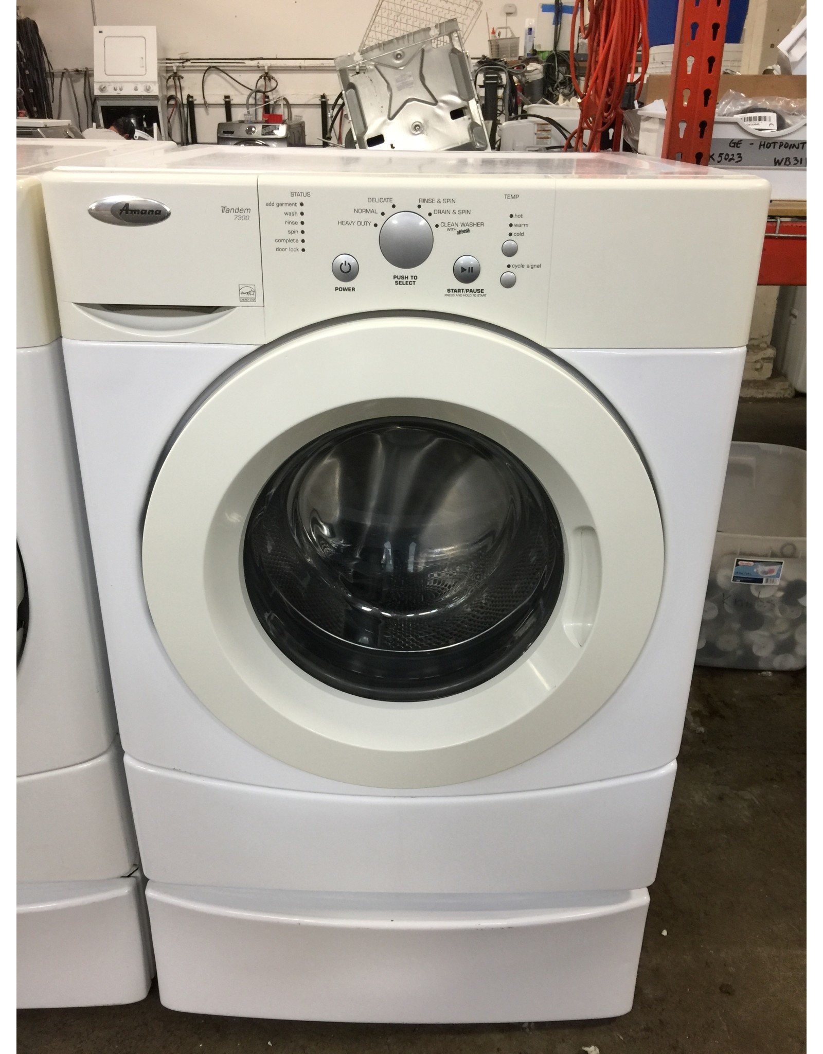 amana-amana-tandem-7300-front-load-washing-machine-w-pedestal