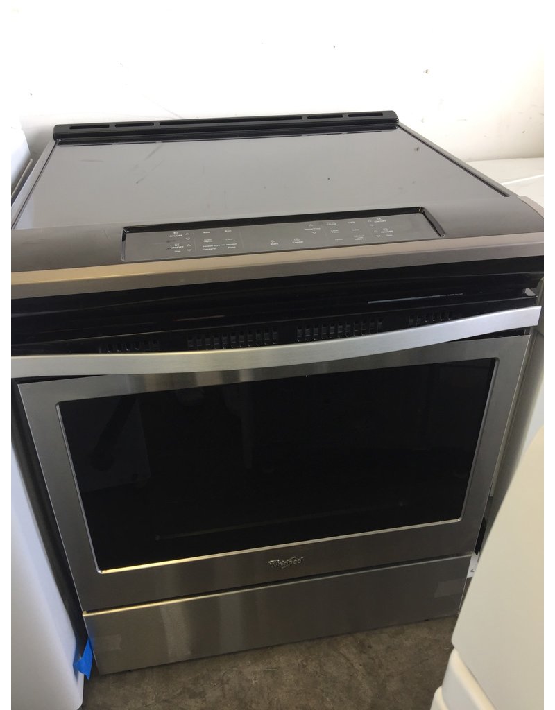Whirlpool Slide In Gl Top Range Stainless Black