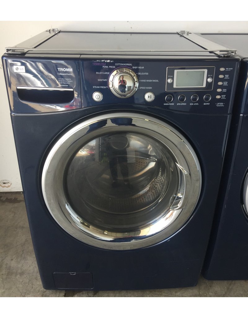 LG LG TROMM FRONT LOAD STEAM BLUE WASHING MACHINE Discount City Appliance