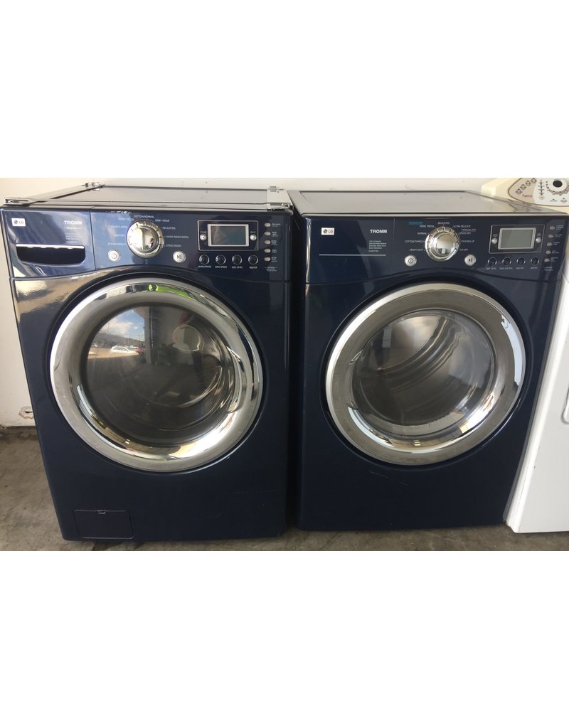 LG LG TROMM FRONT LOAD STEAM BLUE WASHING MACHINE Discount City Appliance