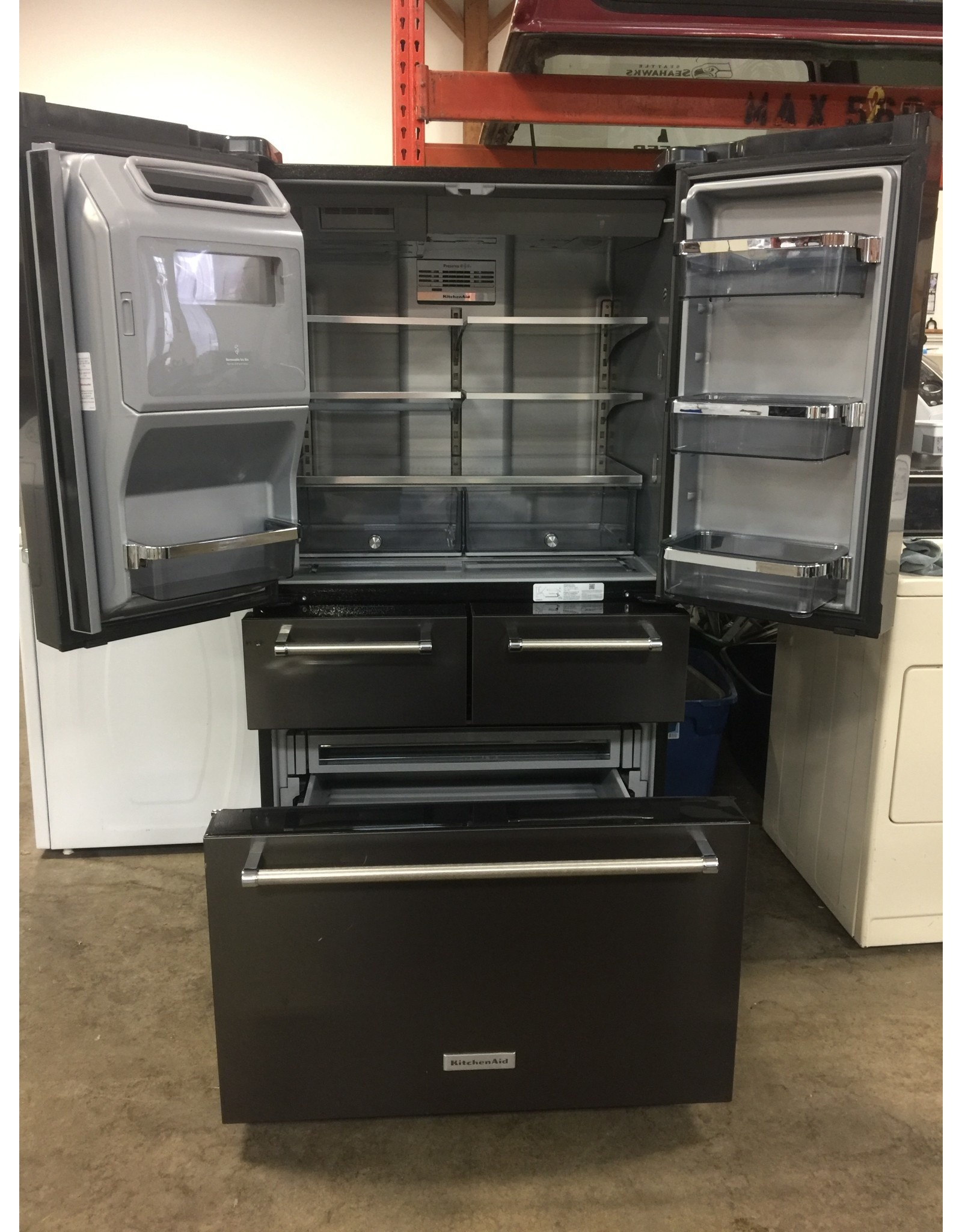 KITCHENAID KITCHENAID FRENCH DOOR BLACK STAINLESS REFRIGERATOR W