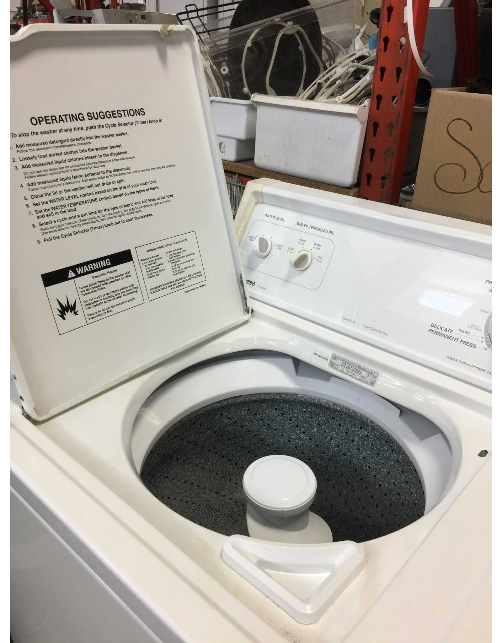 KENMORE KENMORE 70 SERIES TOP LOAD WASHING MACHINE Discount City