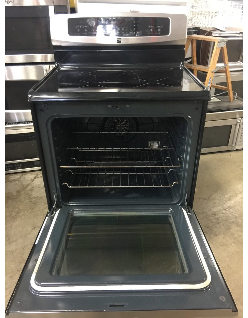 KENMORE KENMORE GLASS TOP CONVECTION RANGE IN STAINLESS & BLACK