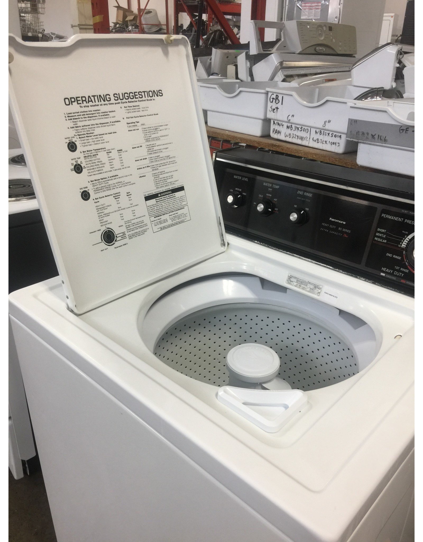 Kenmore 20222 3 3 Cu Ft Top Load Washer White Shop Your Way Online Shopping Earn Points On Tools Appliances Electronics More