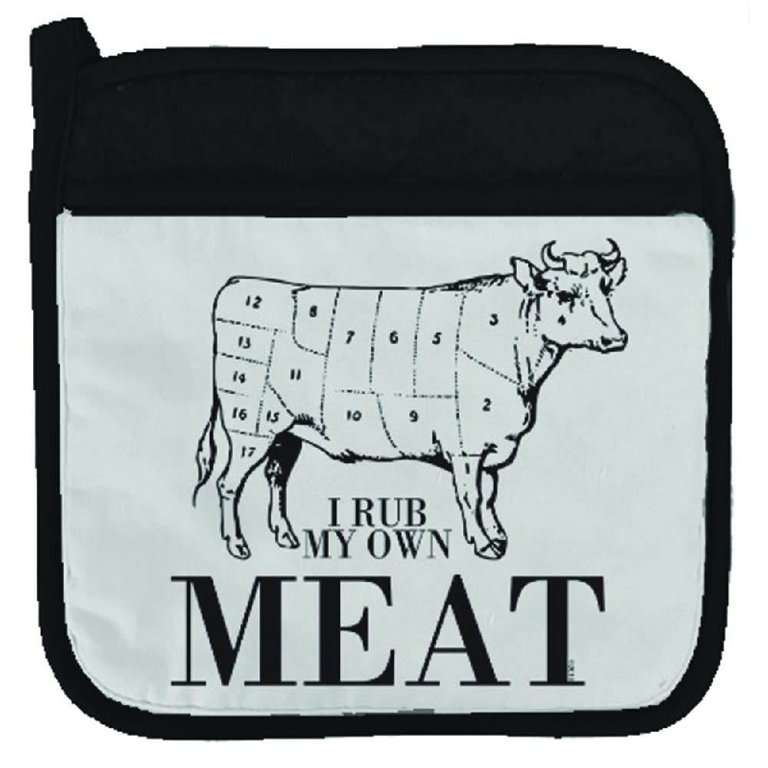 Twisted Wares I Rub My Own Meat Potholder
