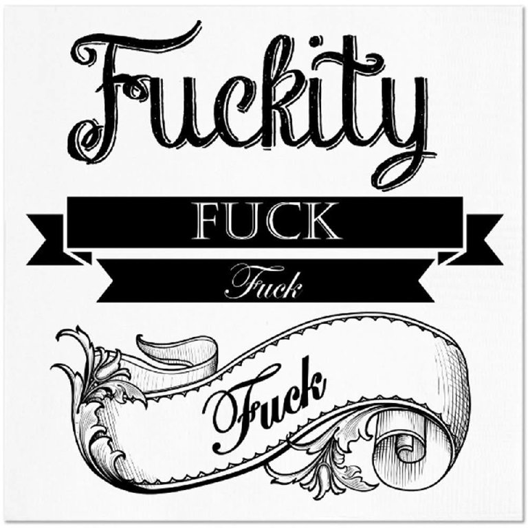 Twisted Wares Fuckity Fuck Fuck Fuck Cocktail Napkins