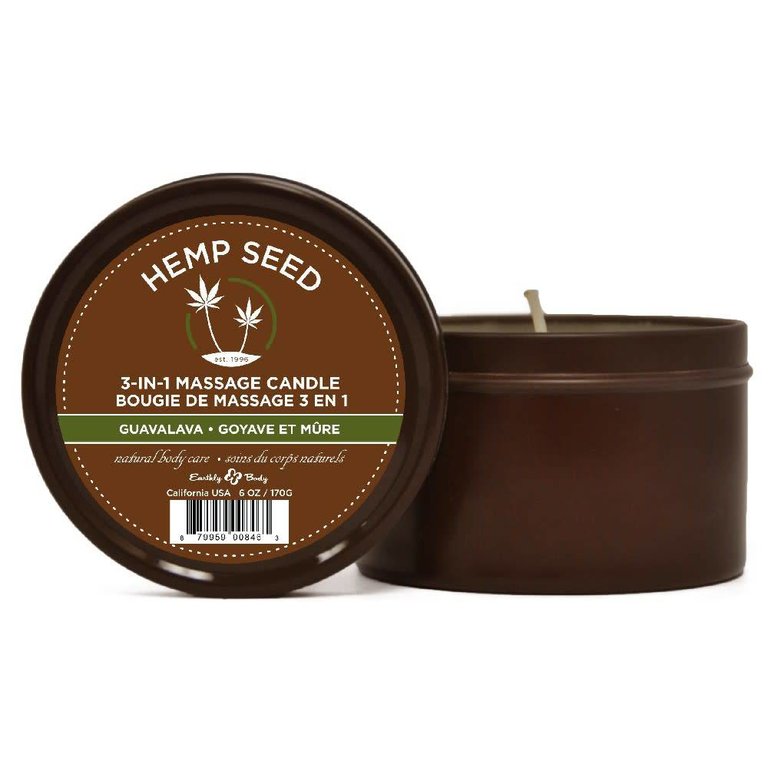 Earthly Body 3-In-1 Massage Hemp Candle -