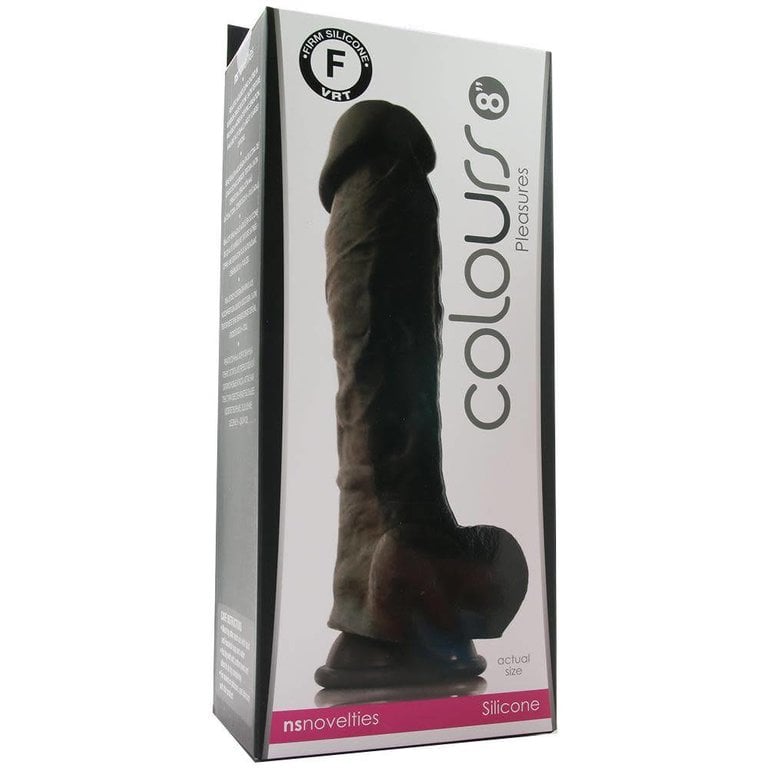 NS Novelties Colours Pleasures 8 inch Dildo - Black