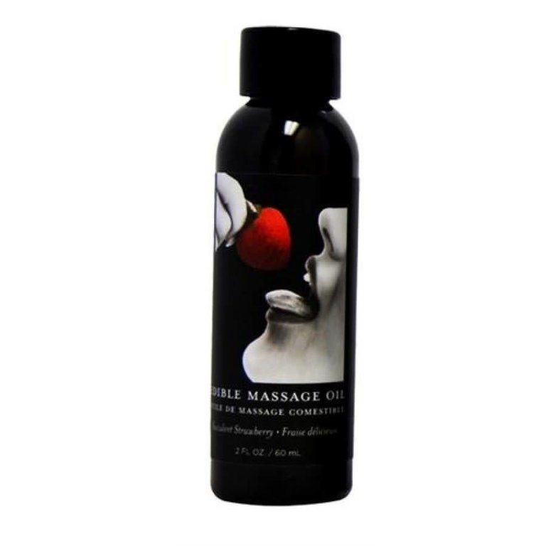 Earthly Body Edible Massage Hemp Oil Strawberry