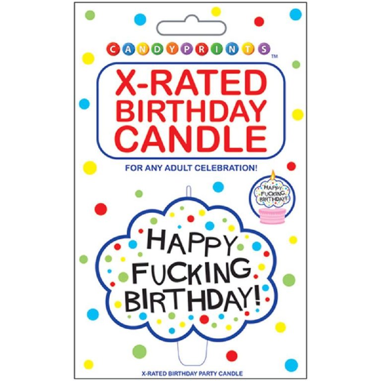 Candyprints X-Rated Birthday Candle Happy F***ing Birthday!