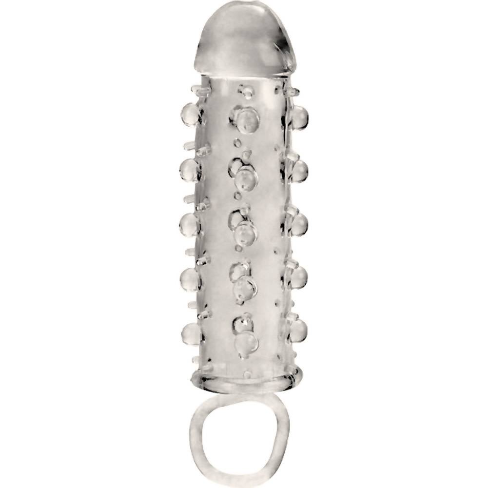 Stud Extender w/ Support Ring Clear - Male Penis Sleeve Cock Extension  Enhancer