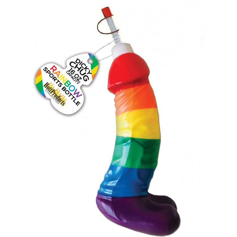 Hott Products Rainbow Dicky Chug Sports Bottle - 16 oz.