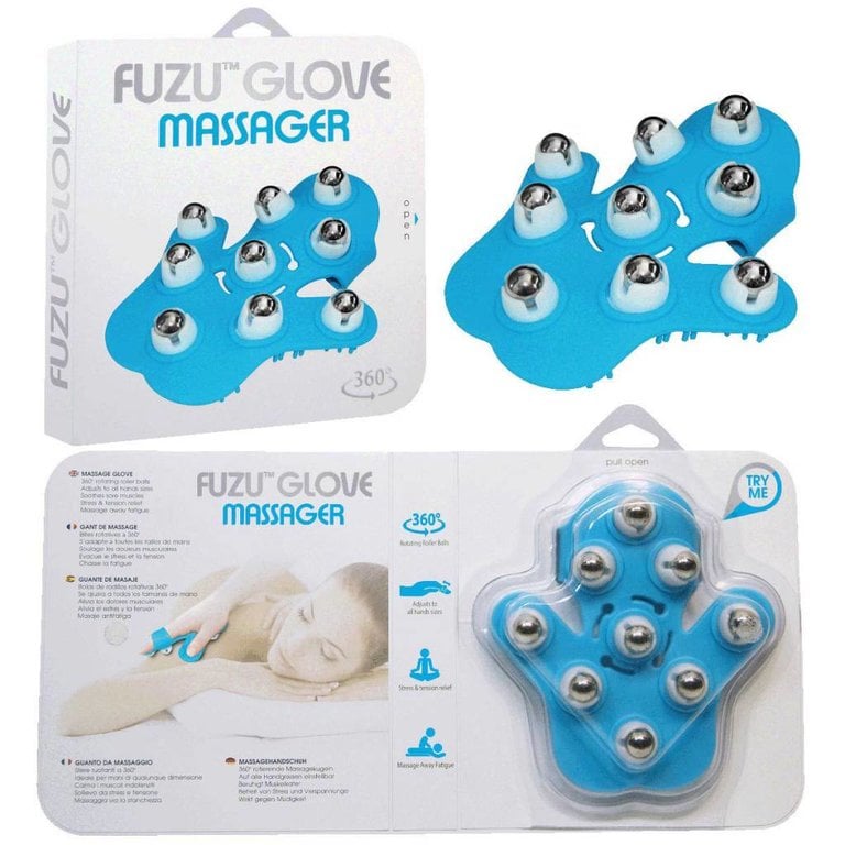 DeeVa Toys Fuzu Glove Massager - Blue