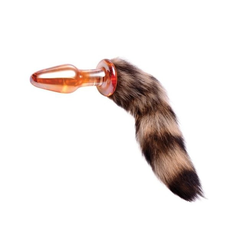 XR Brand Tailz Fox Tail Amber Anal Plug