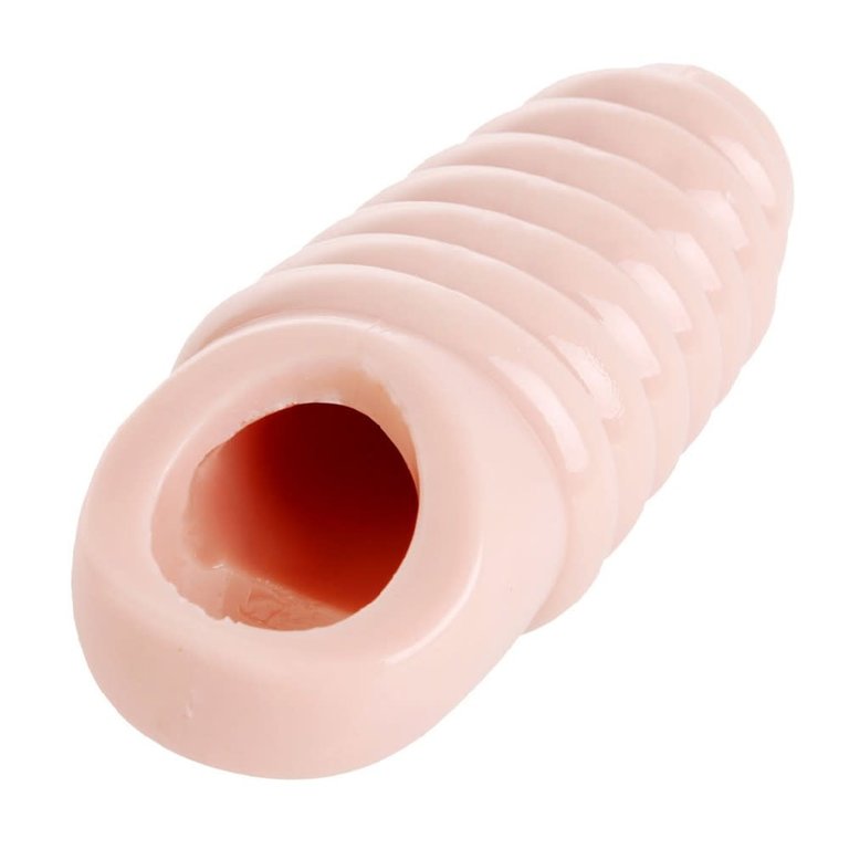 XR Brand Really Ample Ribbed Penis Enhancer  - Natural