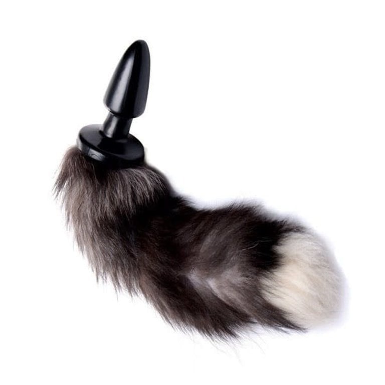 XR Brand Tailz Grey Fox Tail Anal Plug