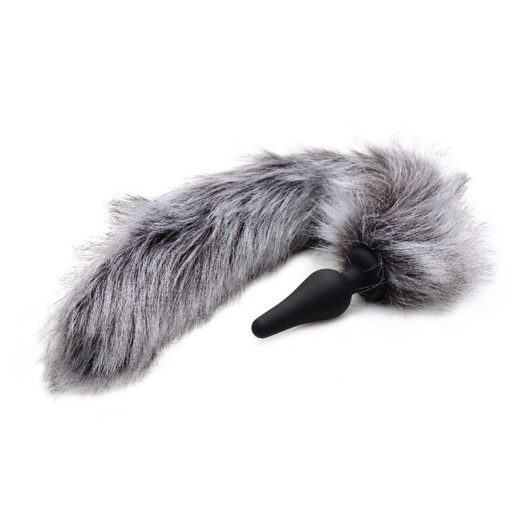 XR Brand Tailz Grey Wolf Tail Anal Plug and Ears Set