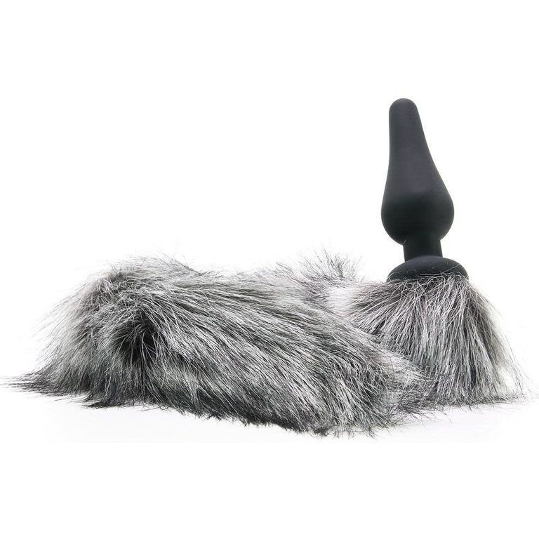 XR Brand Tailz Grey Wolf Tail Anal Plug and Ears Set