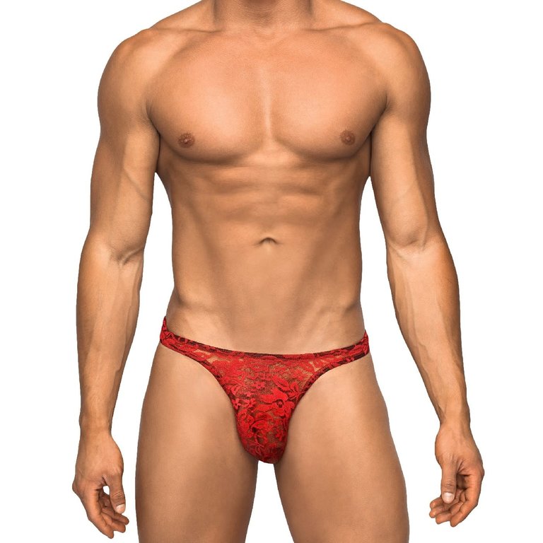 Male Power Bong Thong Stretch Lace