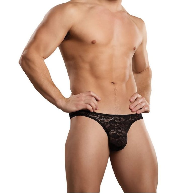 Male Power Bong Thong Stretch Lace