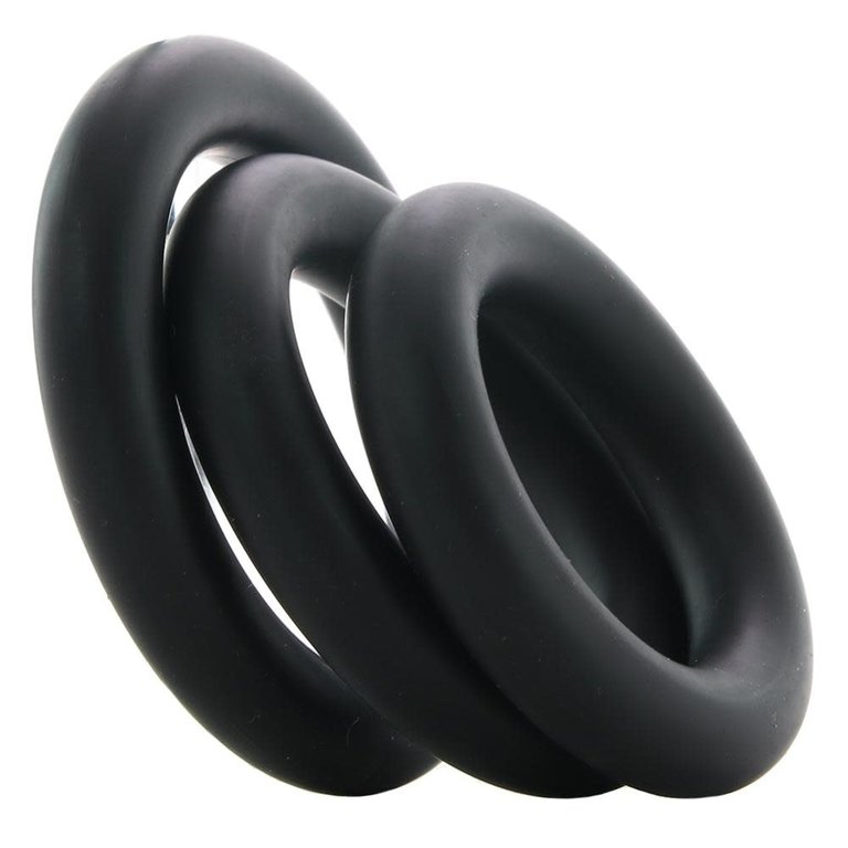 Doc Johnson Optimale 3 C-Ring Set - Thick - Black