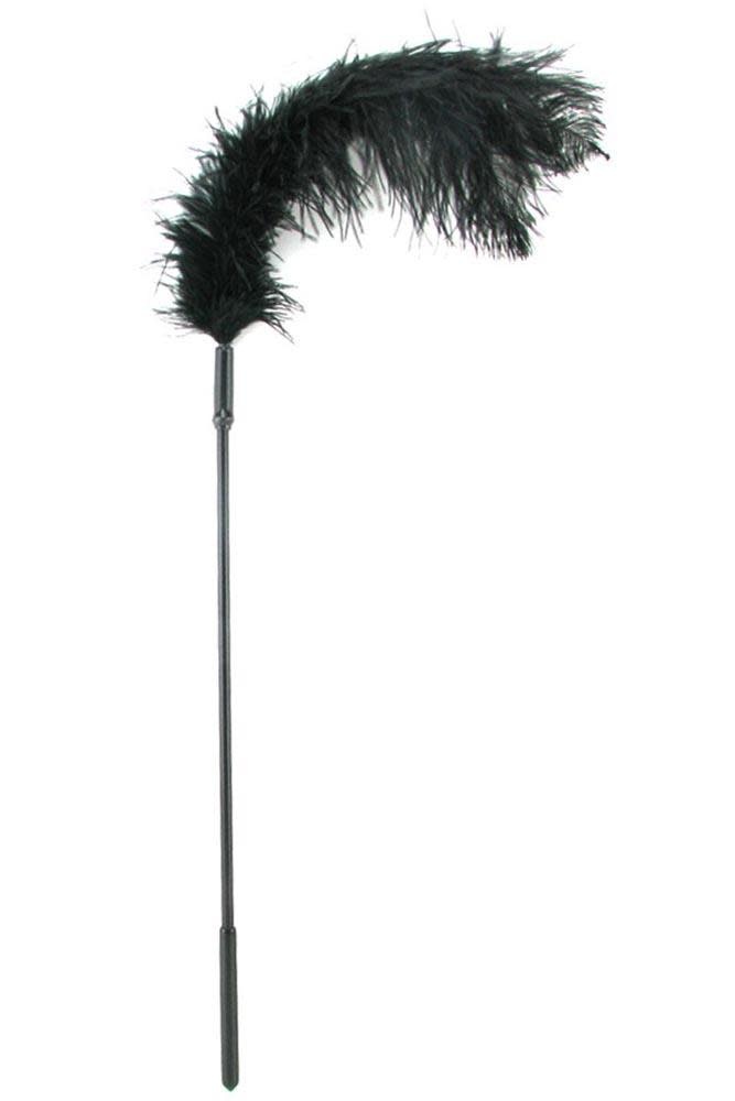 Ostrich Feather Black Tickler - Groove
