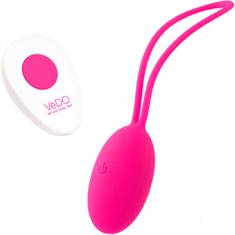 Vedo Peach Remote Vibrating Kegel Ball