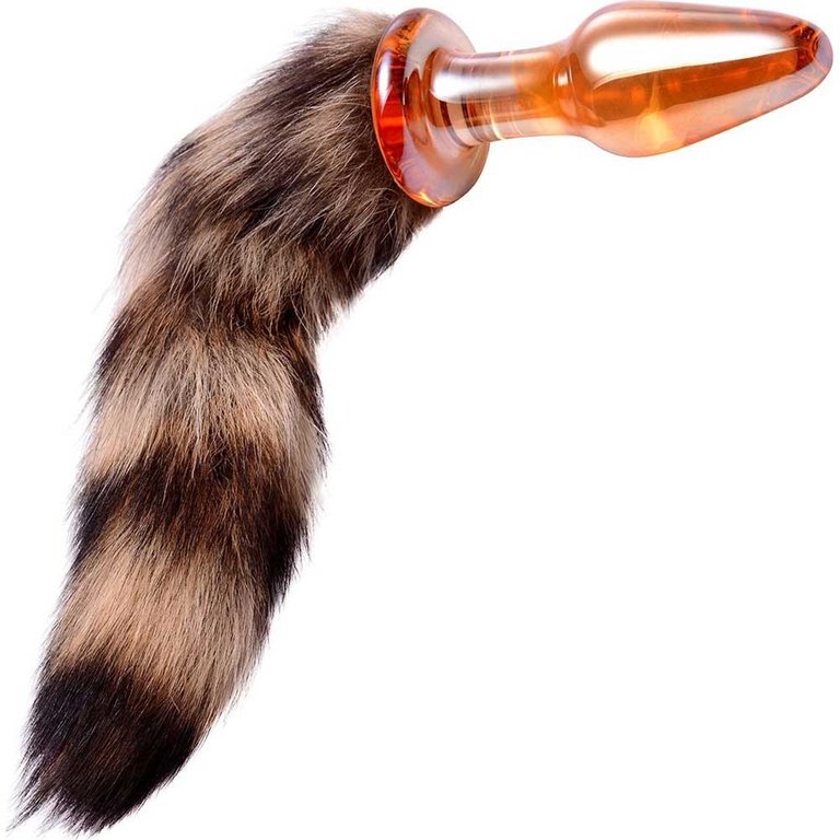 XR Brand Tailz Fox Tail Amber Anal Plug