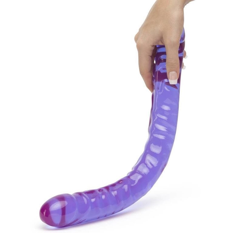 Doc Johnson Crystal Jellies 18-inch Double Dildo - Purple