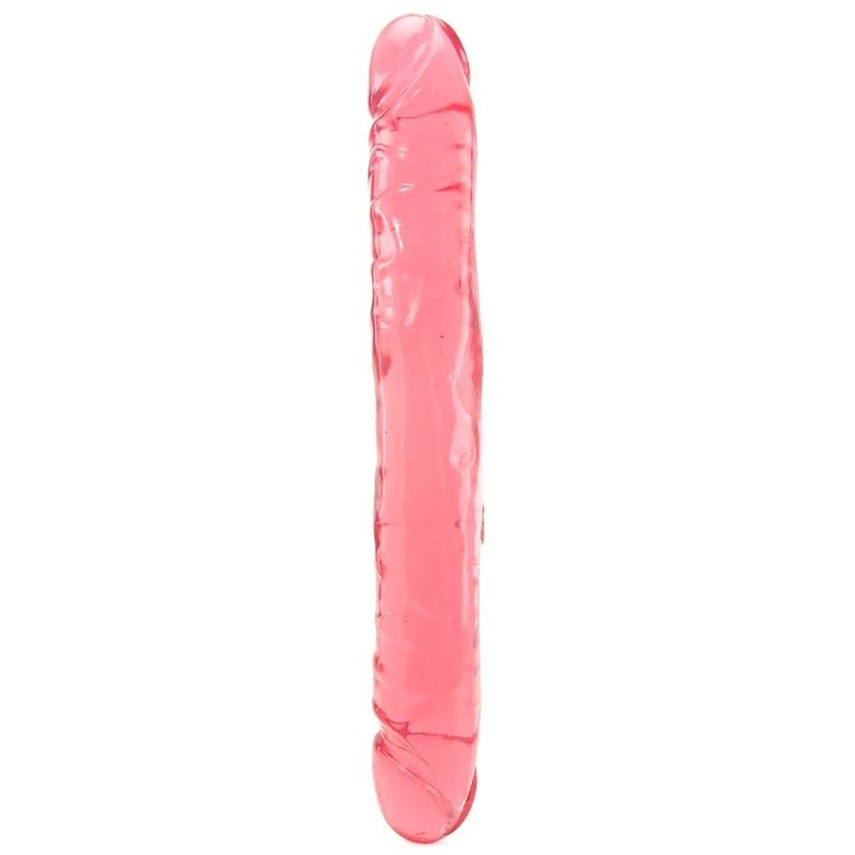 Doc Johnson Crystal Jellies 12-inch Jr. Double Dong - Pink