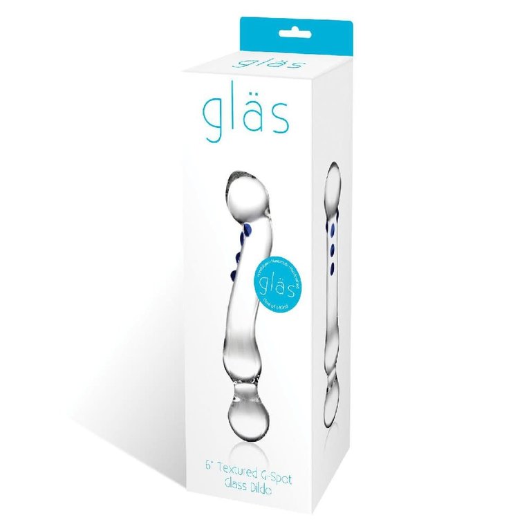 Glas 6" Textured G-Spot Glass Dildo