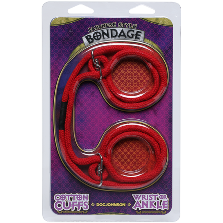 Doc Johnson Rope Bondage Cuffs - Red