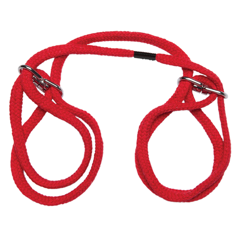 Doc Johnson Rope Bondage Cuffs - Red