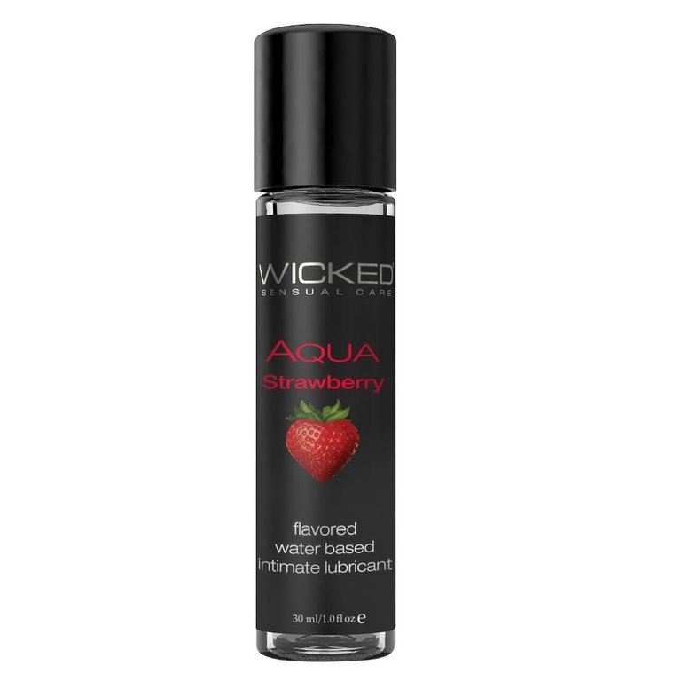 Wicked Sensual Care Aqua Waterbased Lubricant - 1 oz Strawberry