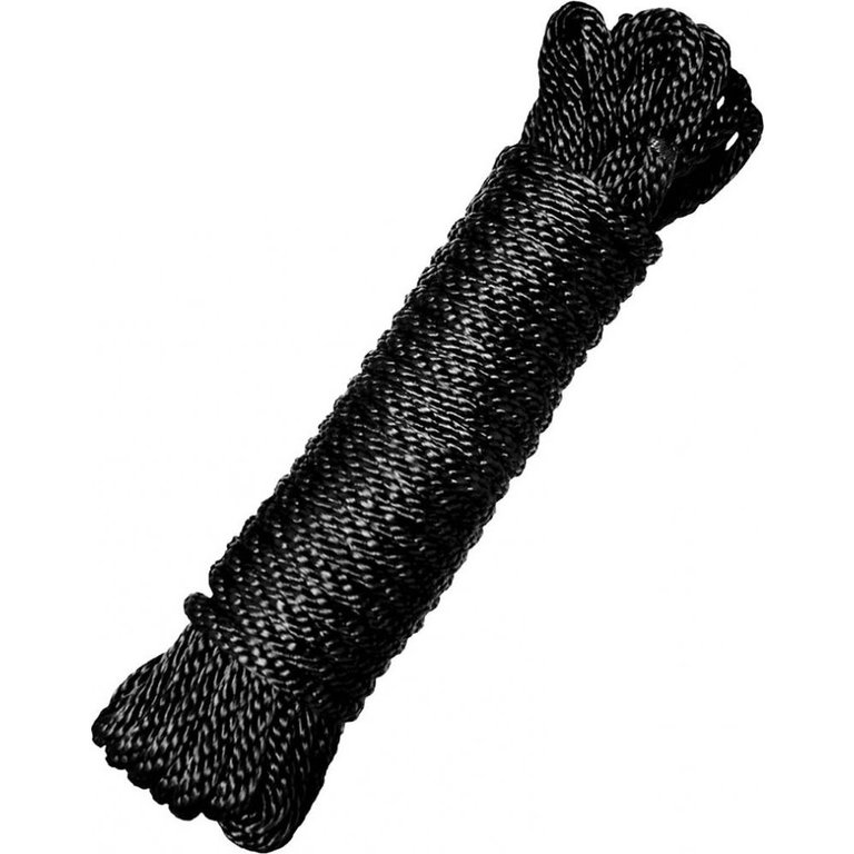 XR Brand Black Bondage Rope - 30 Feet