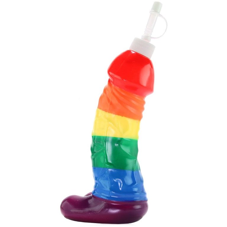 Hott Products Rainbow Dicky Chug Sports Bottle - 16 oz.