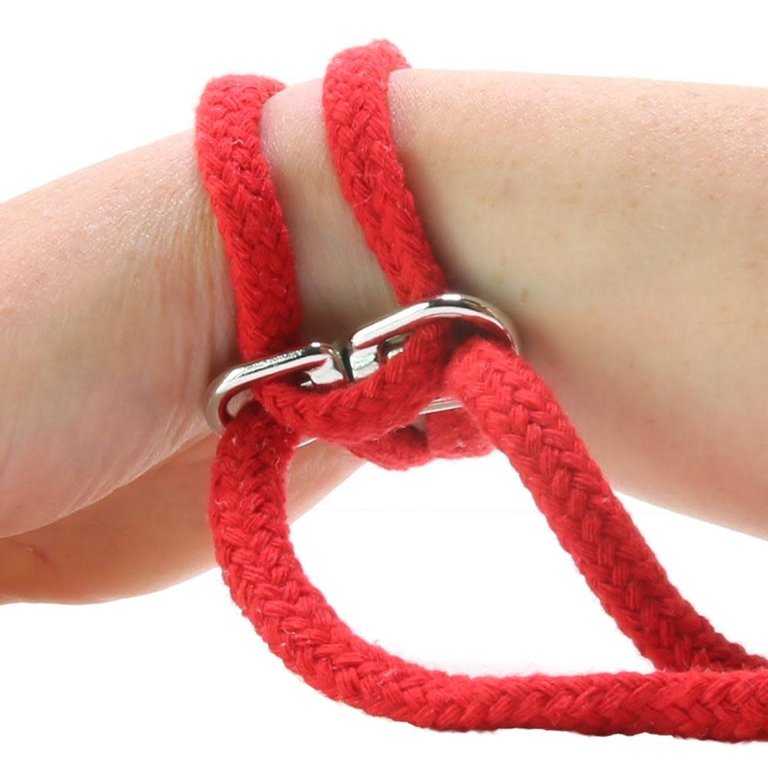 Doc Johnson Rope Bondage Cuffs - Red